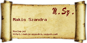 Makis Szandra névjegykártya
